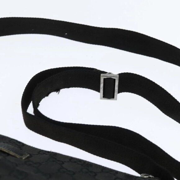 GUCCI GG Canvas Shoulder Bag Black Silver 114273 Auth 147943 - Picture 8 of 15